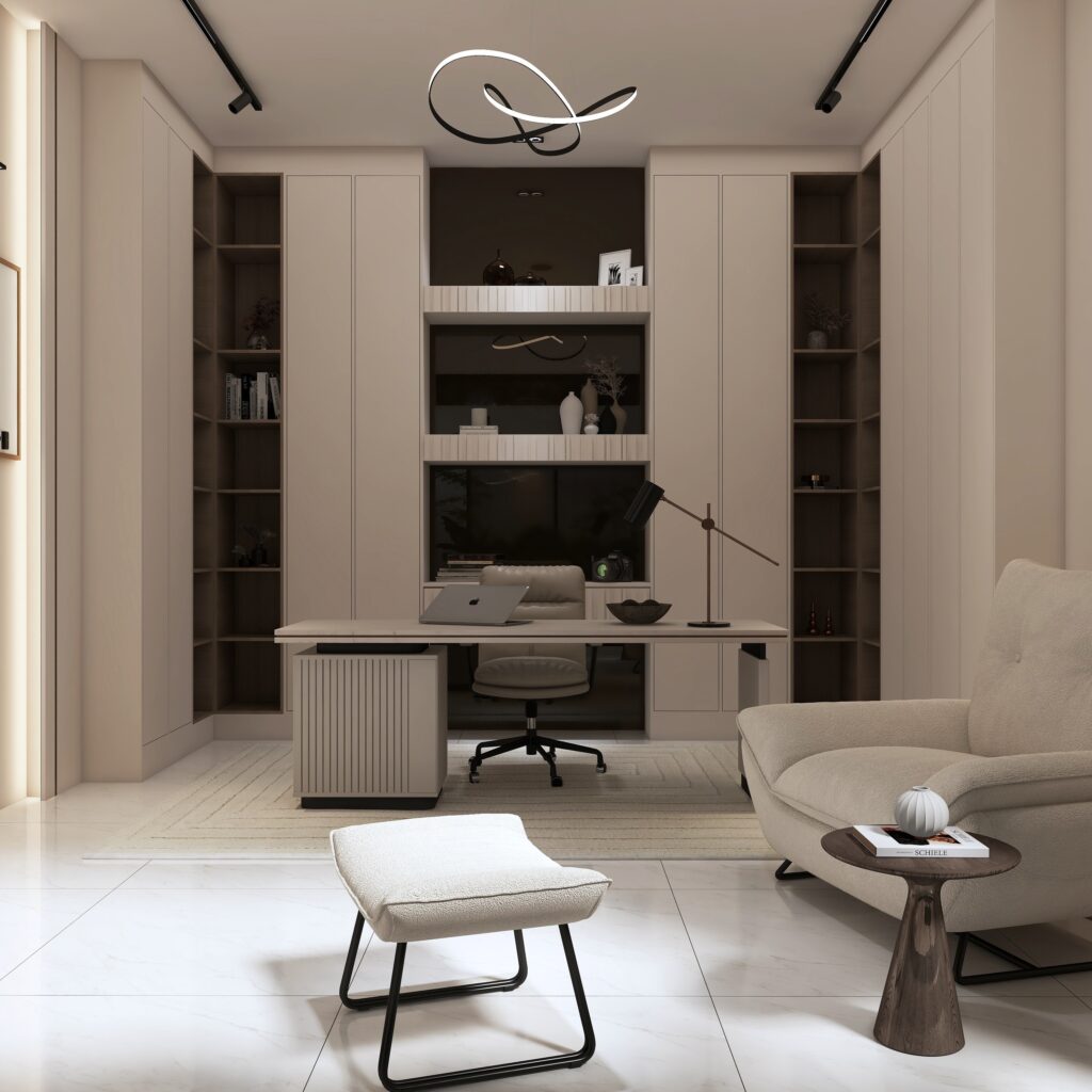 تصميم مكتب منزلي حديث
