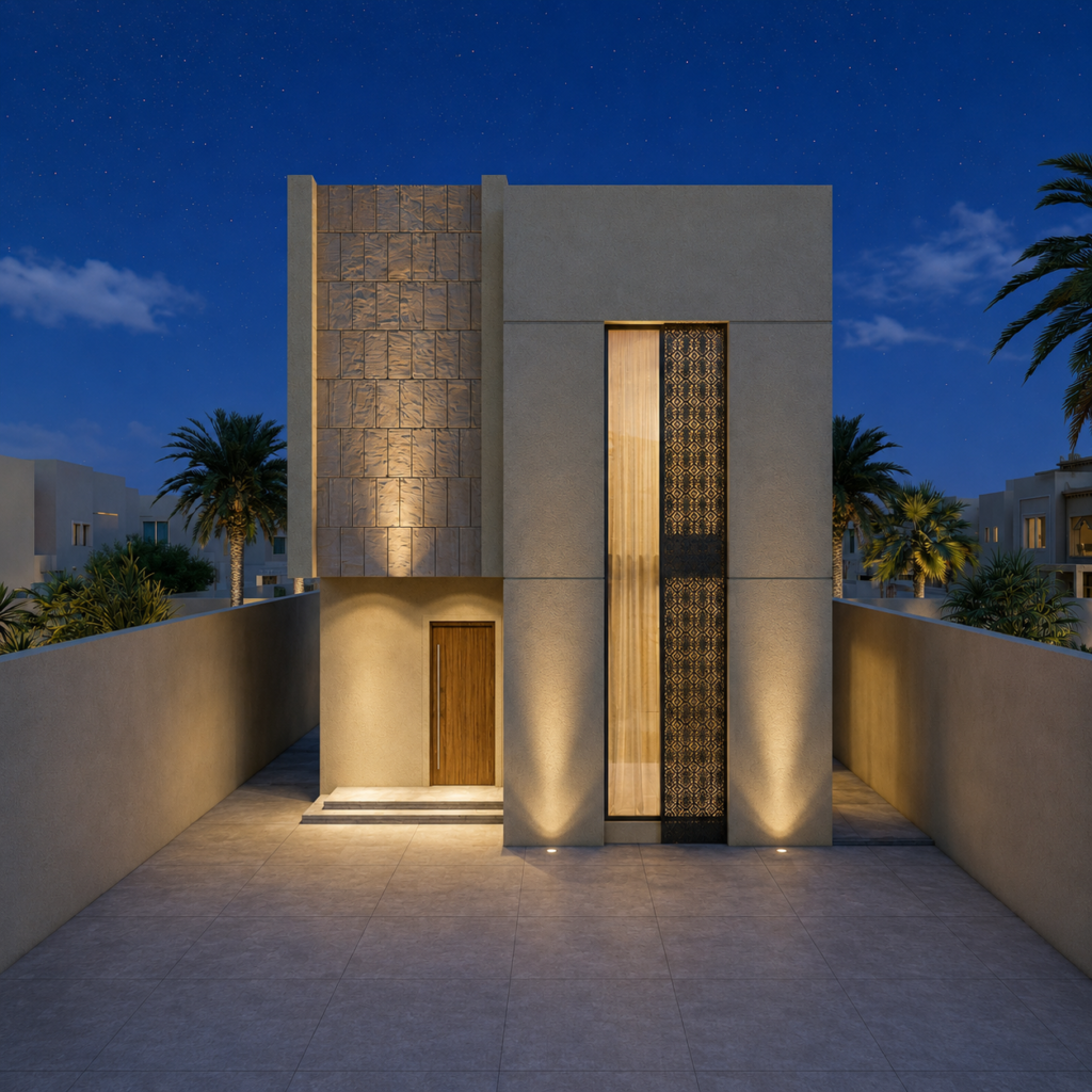 تصميم واجهة فيلا سكنية عصرية